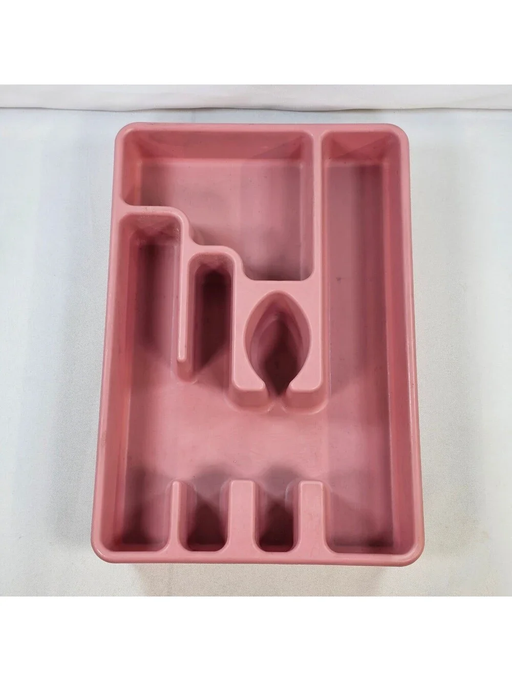 Vintage Rubbermaid Pink Silverware Drawer Organizer Tray 2921 6 Compartment 13x9